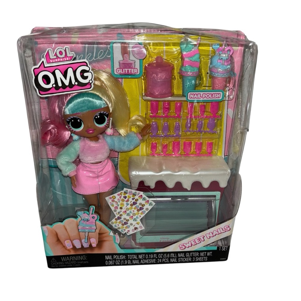 L.O.L. Surprise! O.M.G. Sweet Nails Sprinkles Shop With Doll 15 Surprises New